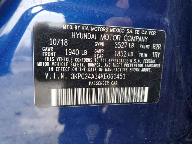 2019 HYUNDAI ACCENT SE 3KPC24A34KE061451