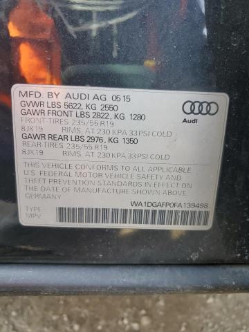 2015 AUDI Q5 PREMIUM - WA1DGAFP0FA139498