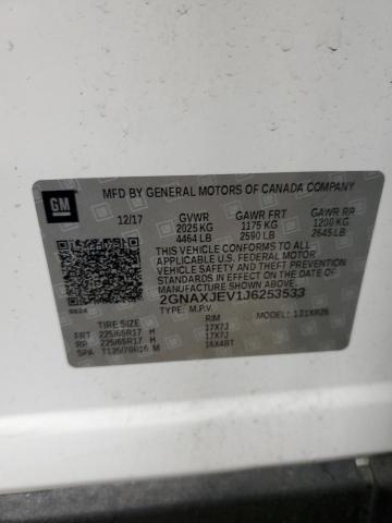 2018 CHEVROLET EQUINOX LT - 2GNAXJEV1J6253533