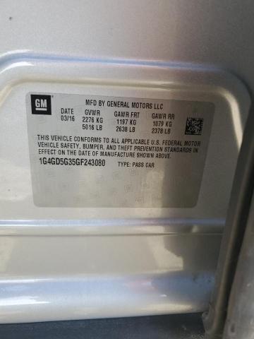 2016 BUICK LACROSSE P 1G4GD5G35GF243080
