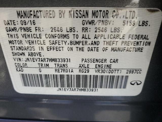 2017 INFINITI Q50 PREMIU - JN1EV7AR7HM833931