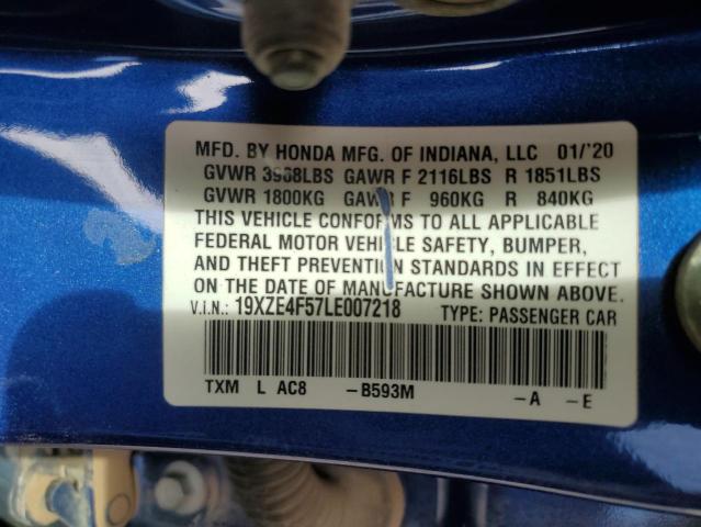 2020 HONDA INSIGHT EX - 19XZE4F57LE007218