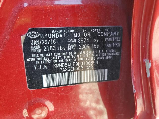 2017 HYUNDAI ELANTRA SE - KMHD84LF9HU106898