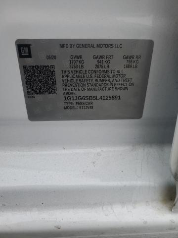 2020 CHEVROLET SONIC 1G1JG6SB5L4125891