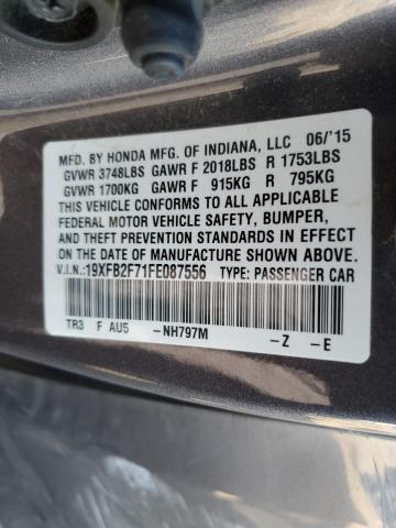 2015 HONDA CIVIC SE 19XFB2F71FE087556