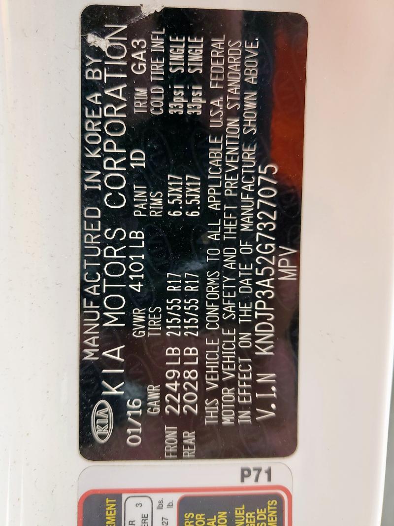 2016 KIA SOUL - KNDJP3A52G7327075
