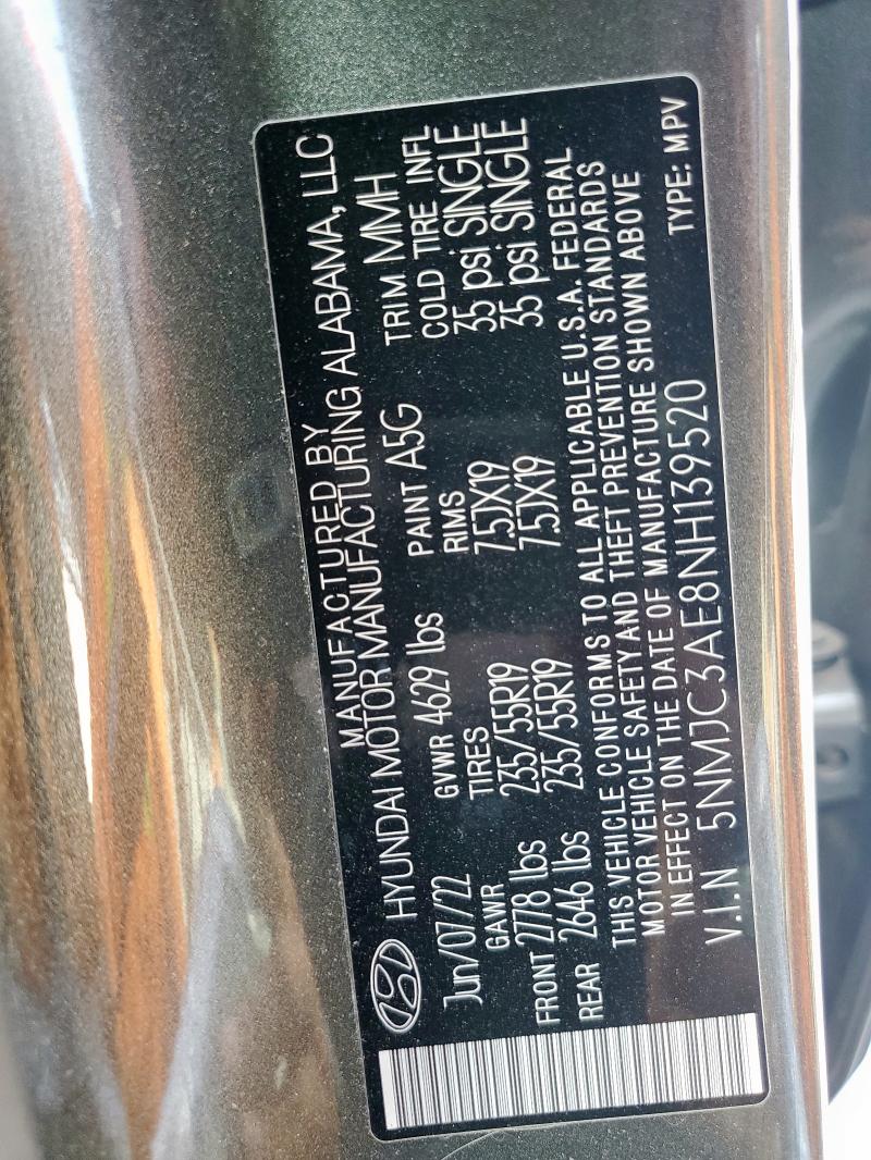 2022 HYUNDAI TUCSON SEL - 5NMJC3AE8NH139520
