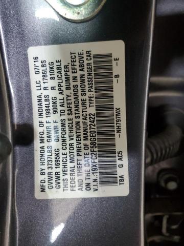 2016 HONDA CIVIC LX - 19XFC2F58GE072422