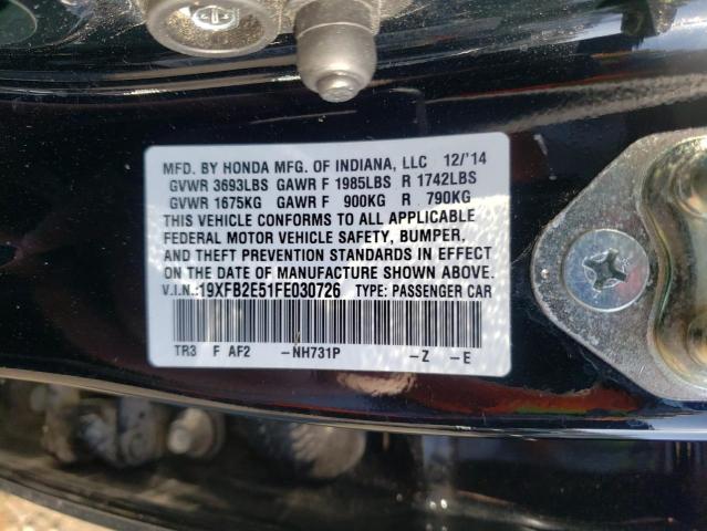 2015 HONDA CIVIC LX - 19XFB2E51FE030726