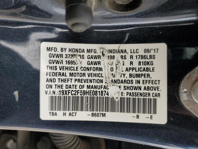 2017 HONDA CIVIC LX - 19XFC2F59HE081874