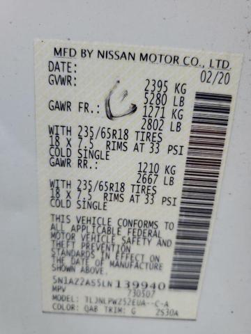 2020 NISSAN MURANO S - 5N1AZ2AS5LN139940