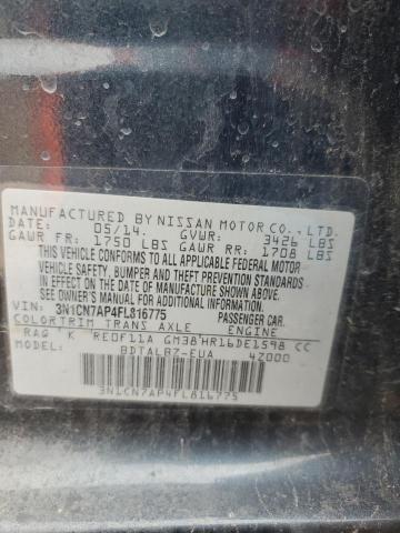 2015 NISSAN VERSA S 3N1CN7AP4FL816775