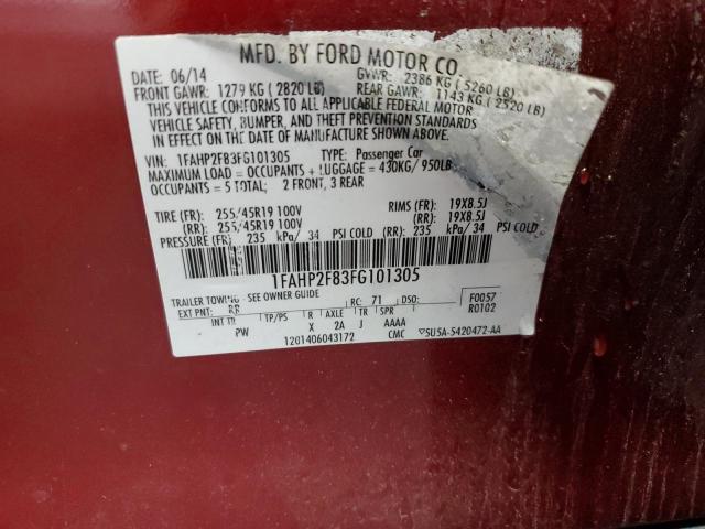 2015 FORD TAURUS LIM - 1FAHP2F83FG101305