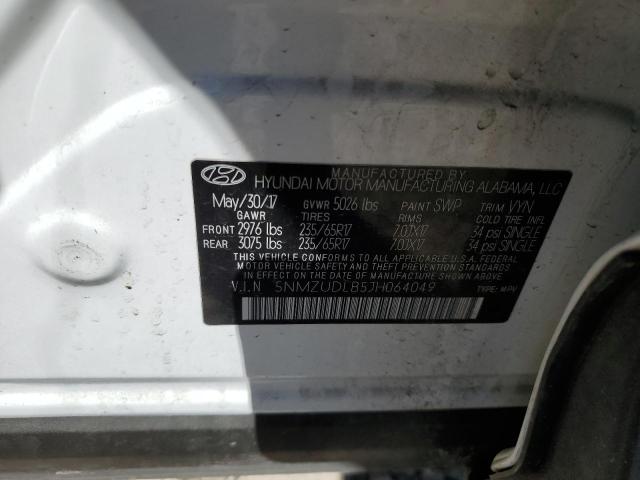 5NMZUDLB5JH064049 2018 HYUNDAI SANTA FE