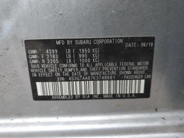 2019 SUBARU IMPREZA - 4S3GTAA67K3748681
