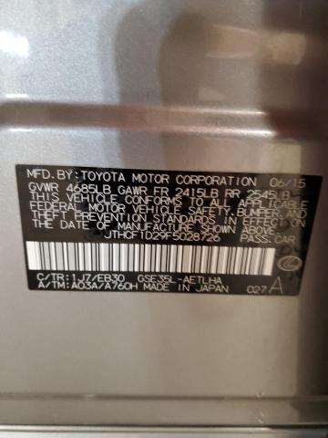 2015 LEXUS IS 250 JTHCF1D29F5028726