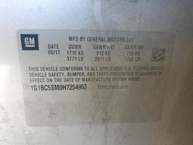 2017 CHEVROLET CRUZE LS - 1G1BC5SM0H7254963