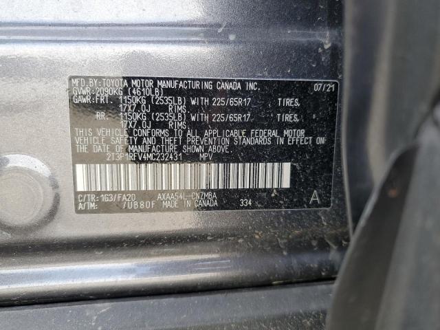 2021 TOYOTA RAV4 XLE - 2T3P1RFV4MC232431