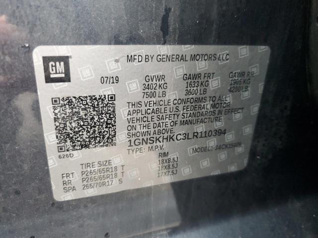 2020 CHEVROLET SUBURBAN K - 1GNSKHKC3LR110394