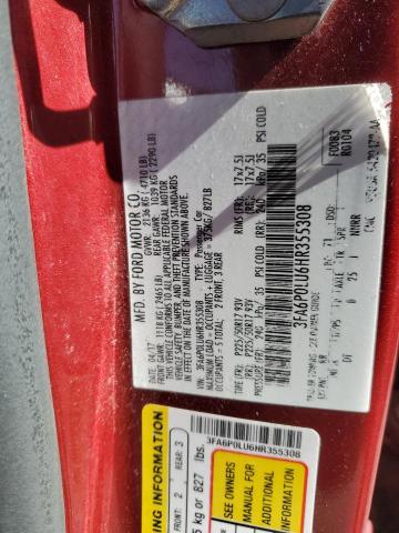 2017 FORD FUSION SE - 3FA6P0LU6HR355308