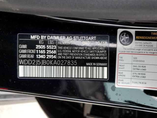 2019 MERCEDES-BENZ CLS 450 WDD2J5JB0KA027835