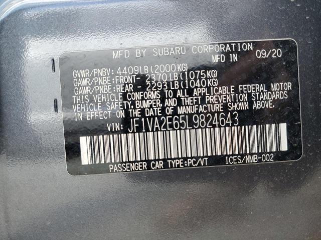2020 SUBARU WRX STI JF1VA2E65L9824643