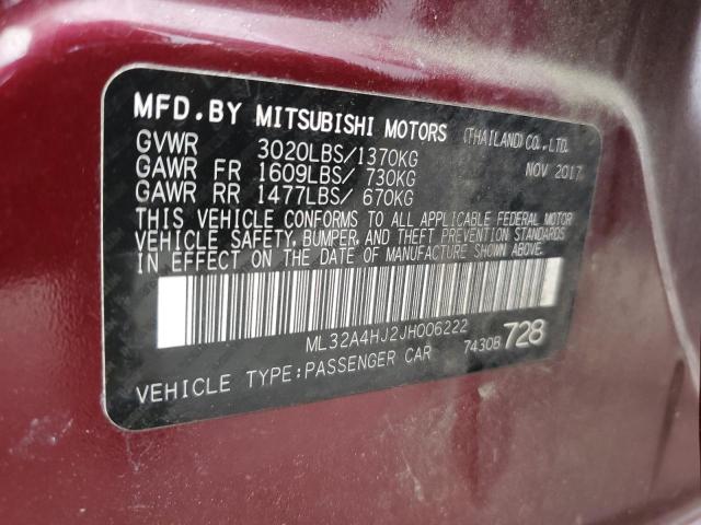 2018 MITSUBISHI MIRAGE SE ML32A4HJ2JH006222