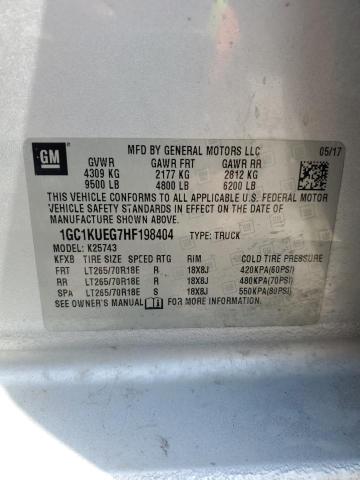 2017 CHEVROLET SILVERADO - 1GC1KUEG7HF198404