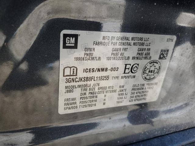 2015 CHEVROLET TRAX LS 3GNCJKSB8FL118255