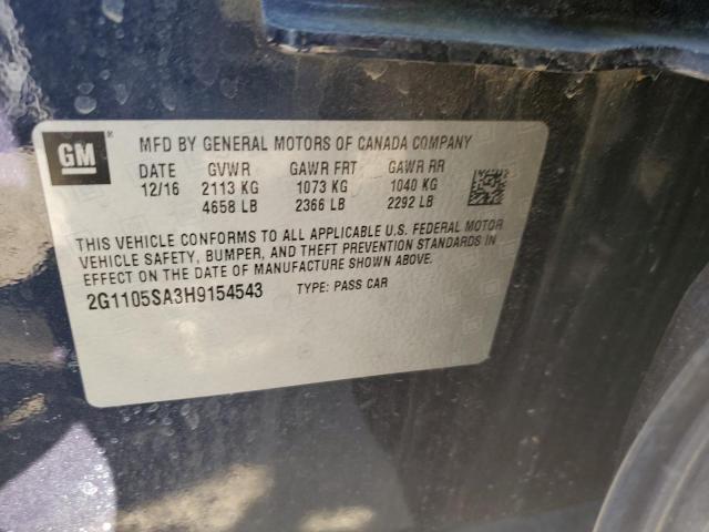 2017 CHEVROLET IMPALA LT - 2G1105SA3H9154543
