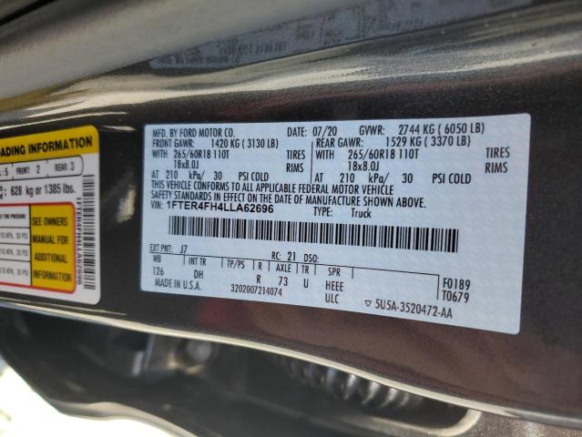 2020 FORD RANGER XL - 1FTER4FH4LLA62696