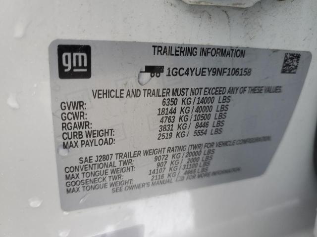 1GC4YUEY9NF106158 2022 CHEVROLET ALL Models