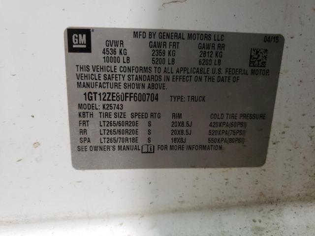 2015 GMC SIERRA K25 - 1GT12ZE80FF600704