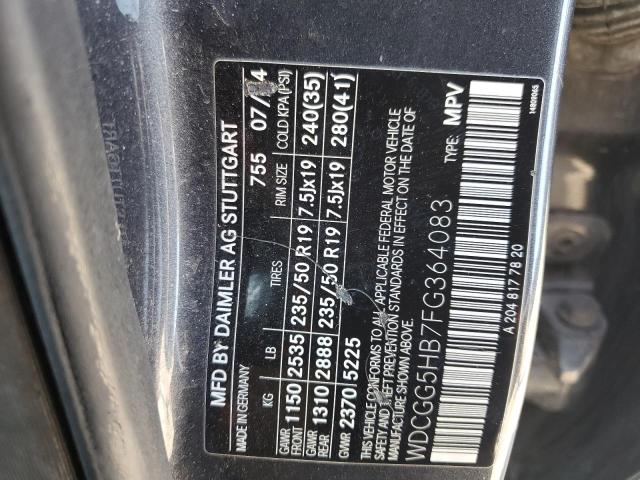 2015 MERCEDES-BENZ GLK 350 - WDCGG5HB7FG364083