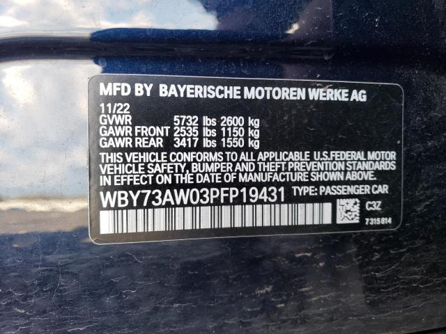 2023 BMW I4 EDRIVE WBY73AW03PFP19431