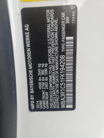 2015 BMW 435 I WBA3R1C51FK194208