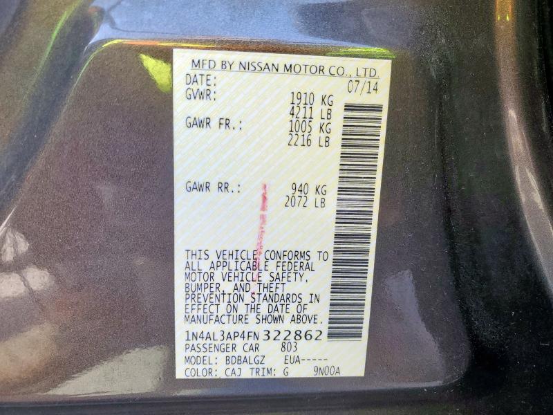 2015 NISSAN ALTIMA 2.5 - 1N4AL3AP4FN322862