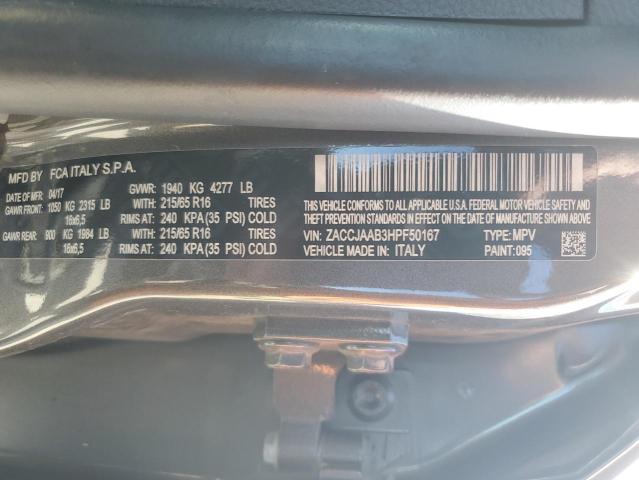 2017 JEEP RENEGADE S - ZACCJAAB3HPF50167