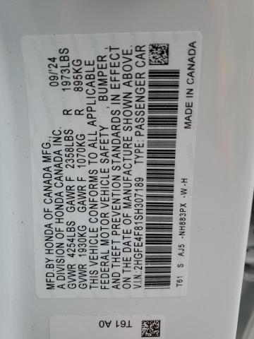 2025 HONDA CIVIC SPOR - 2HGFE4F81SH307189
