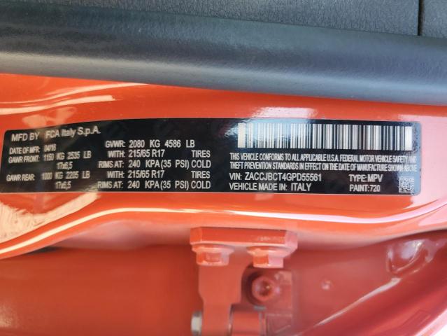2016 JEEP RENEGADE T - ZACCJBCT4GPD55561