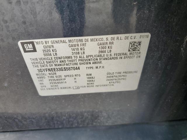 2016 CADILLAC SRX LUXURY - 3GYFNEE33GS587044