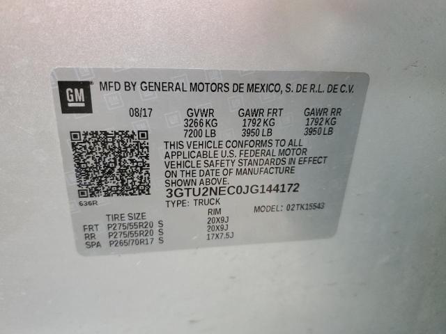 2018 GMC SIERRA K15 - 3GTU2NEC0JG144172