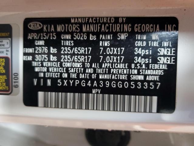 2016 KIA SORENTO LX - 5XYPG4A39GG053357