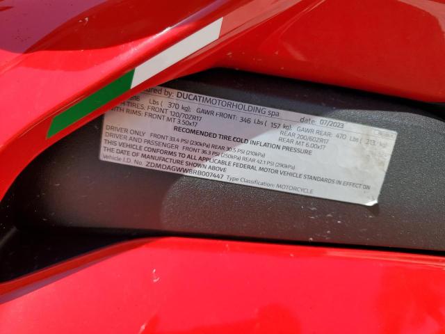 2024 DUCATI PANIGALE V ZDMDAGWW8RB007447