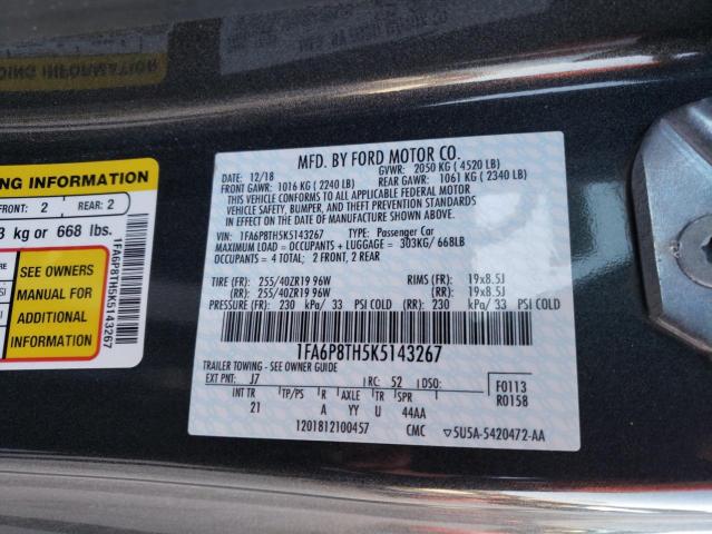 2019 FORD MUSTANG - 1FA6P8TH5K5143267