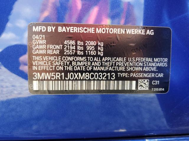2021 BMW 330I - 3MW5R1J0XM8C03213