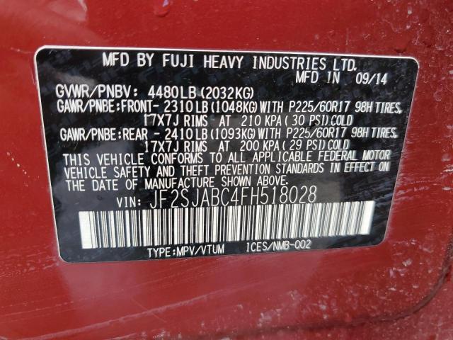 2015 SUBARU FORESTER 2 - JF2SJABC4FH518028