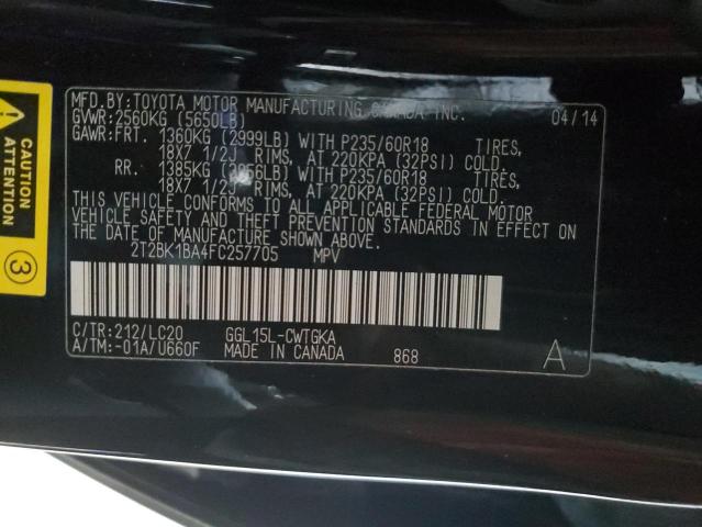 2015 LEXUS RX 350 BAS - 2T2BK1BA4FC257705