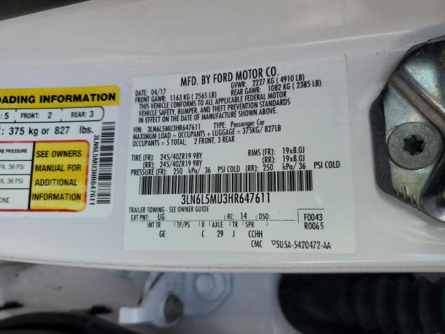2017 LINCOLN MKZ HYBRID 3LN6L5MU3HR647611