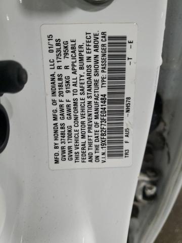 2015 HONDA CIVIC SE 19XFB2F73FE041484